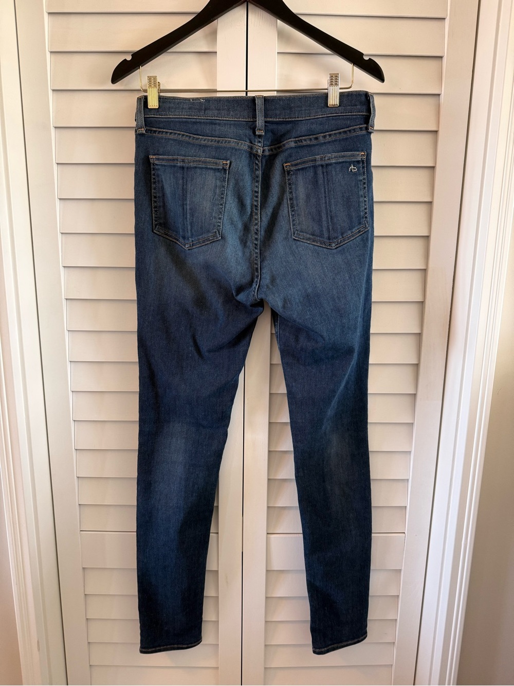 rag & bone Indigo 10 Inch Skinny Jeans in Aston Wash Size 29 - Picture 7 of 12